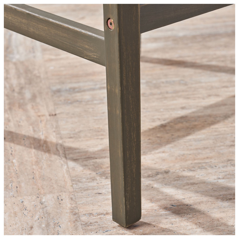 Tabouret de bar d'extérieur en bois gris H 45,5 po Stamford
