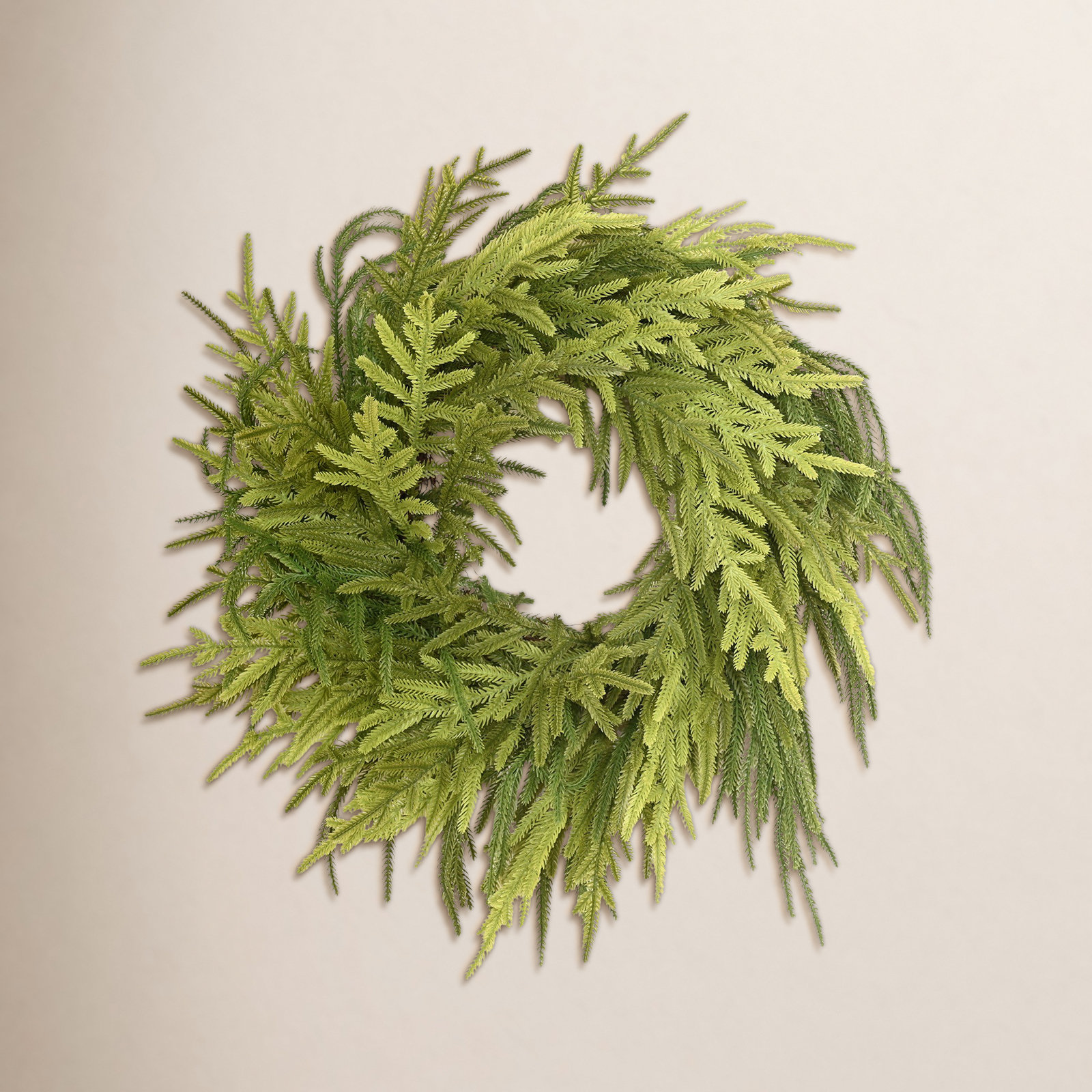 26" Handcrafted Mixed Assortment No Holiday Wreath, 22" W x 22" H x 4" D
