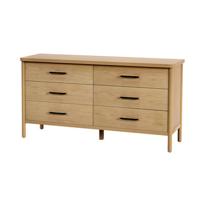 Lennon 6 Drawer Rounded Leg Dresser