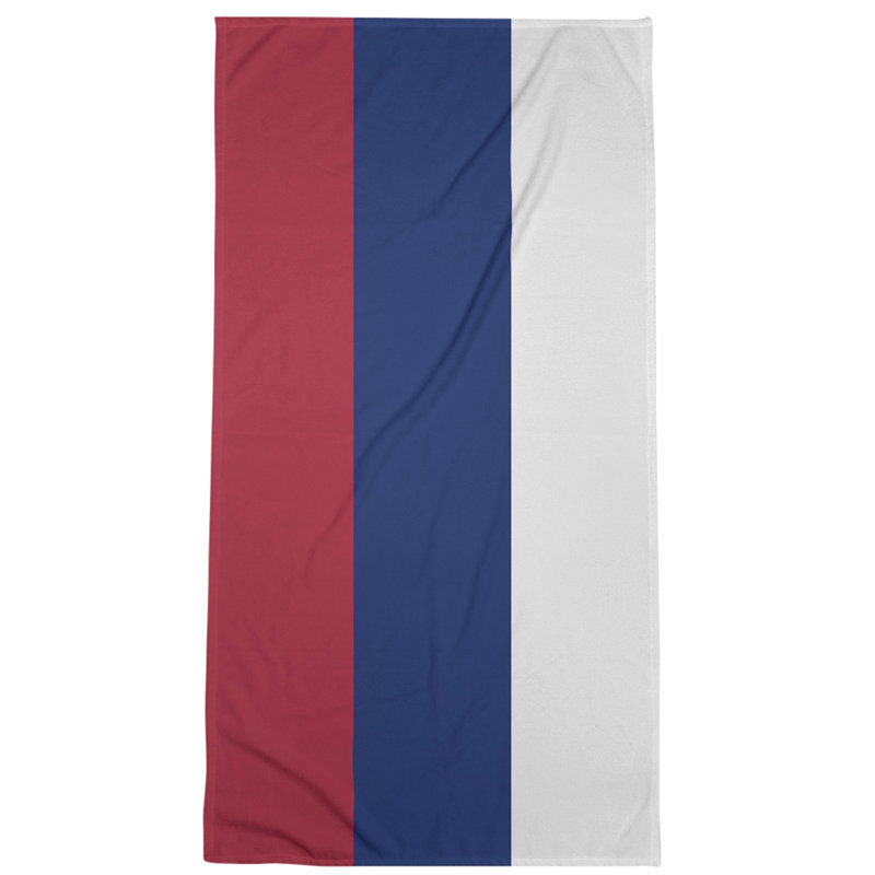 Bath Towel, Raspberry/Prussian Blue