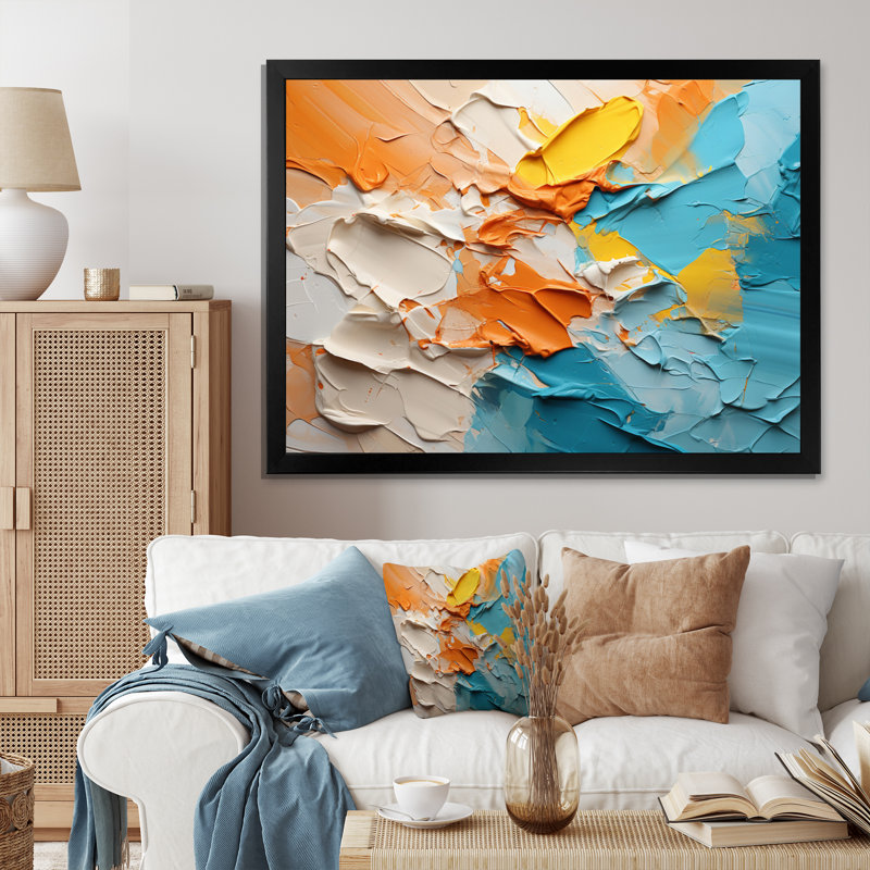 Gereon Rhythmic Abstraction I, Black Picture Framed, 34" H x 44" W x 1.5" D