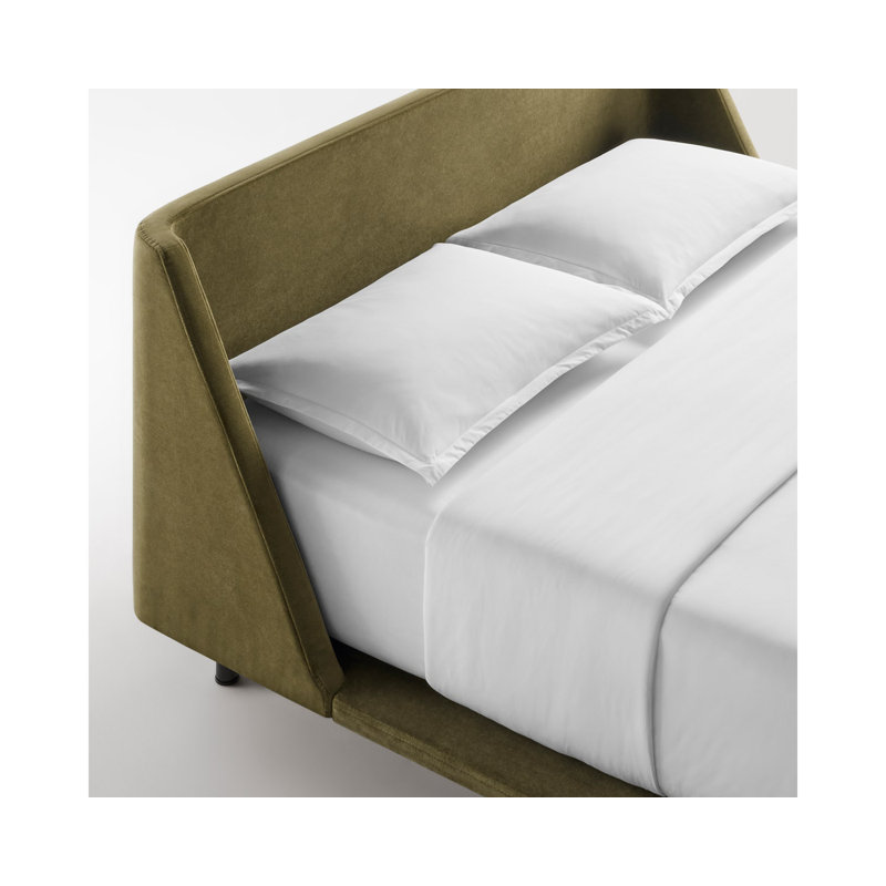 Nook Upholstered Bed, King, Moss Velvet
