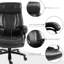 Fauteuil en cuir d'unité centrale pour le bureau, capacité de poids de 400 lb, mécanisme d'inclinaison des sièges grands et hauts, hauteur réglable, capacité