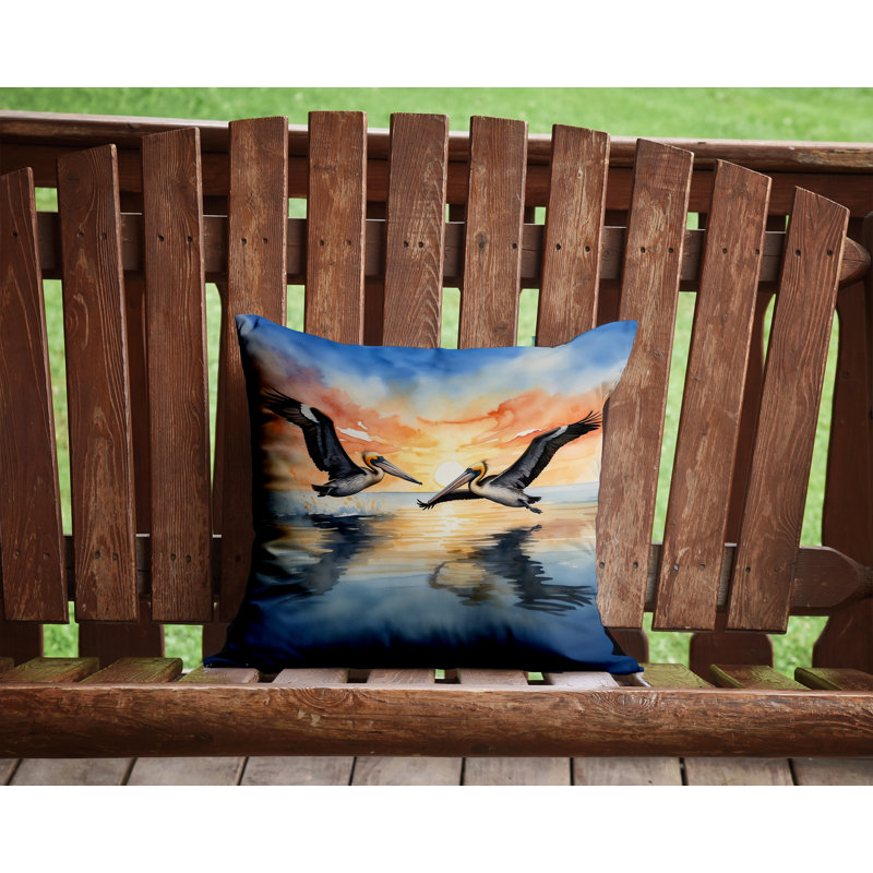Pelicans Flying Throw Pillow, Square 14"