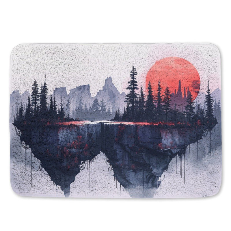 Derenberger Microfiber / Microsuede Non-Slip Bath Mat, 17" W x 24" L