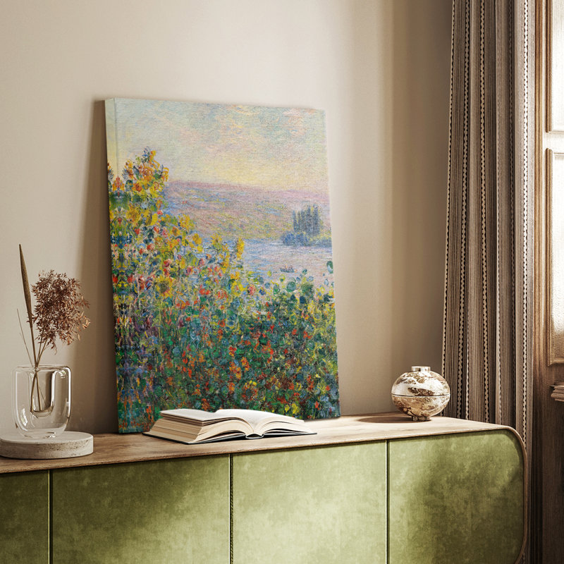 Paysage rétro LXIX, peinture sur toile encadrée, H 37 po x l 25 po