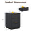 Table de chevet 3 tiroirs 23,6 po-1344444892