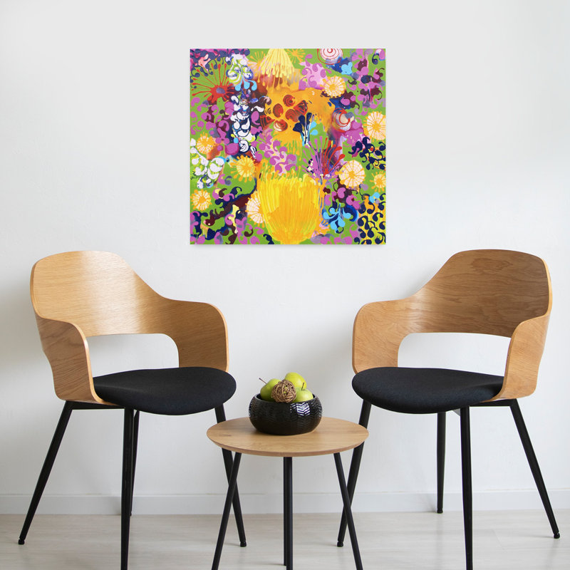 Hard Candy Contemporary Abstract Art, 24" H x 24" W