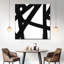 Encre noire stries IV sur toile-1097553703