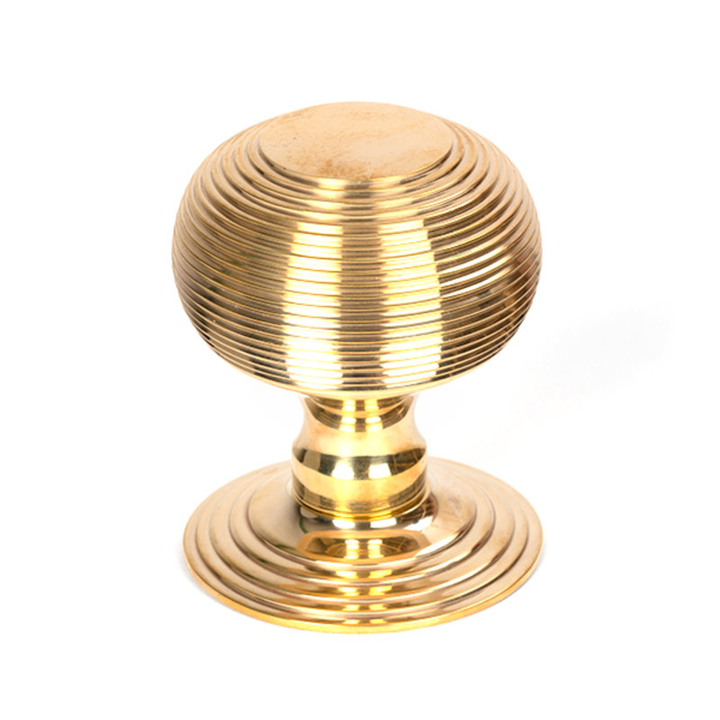 Passage Door Knob, Polished Brass