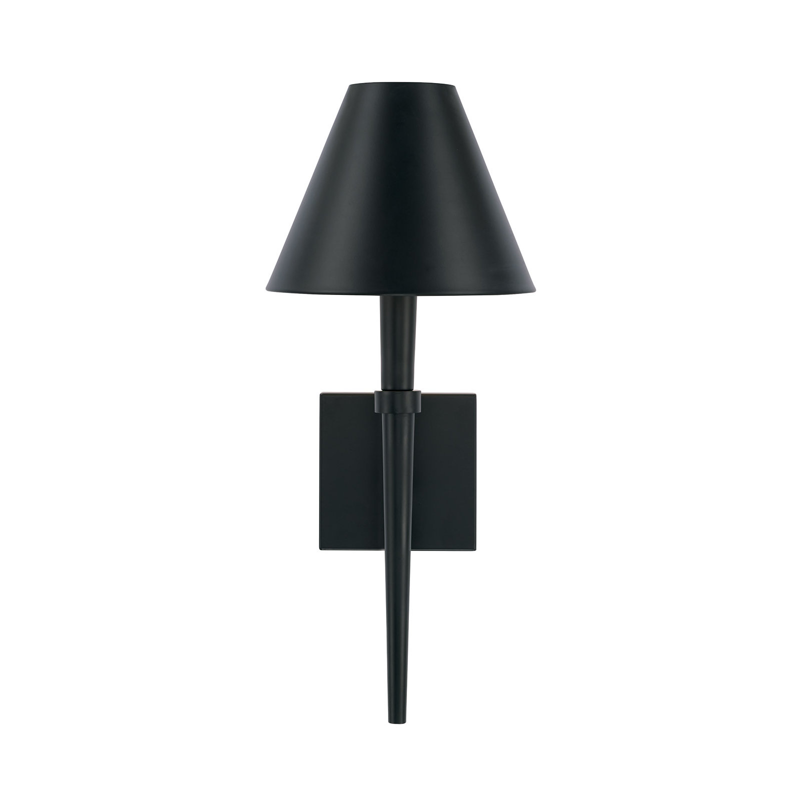 Edmont Single Light Dimmable Candle Wall Light, Matte Black