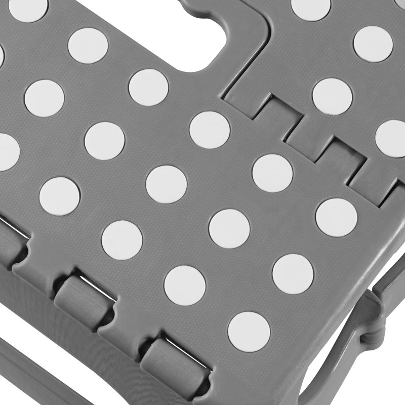 1 - Step Plastic Folding Step Stool, Gray