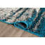Tapis à poil long turquoise / gris / blanc Solana-1640040546