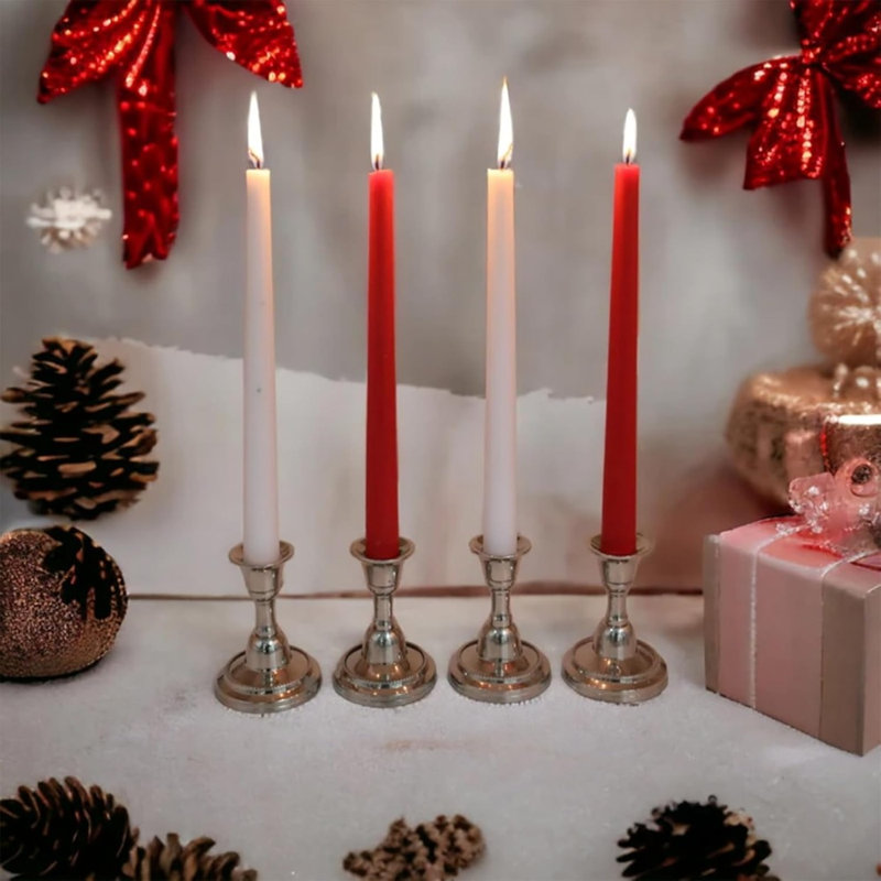 Unscented Taper Candle, Red