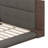 Floor Upholstered Platform Bed With Extended Wood Headboard & Bedside Shelf