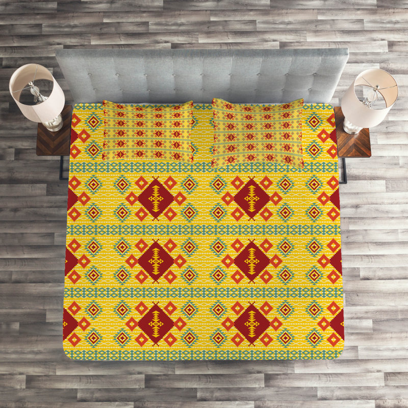 Native Eclectic Polyester Coverlet, King Bedspread + 2 Shams