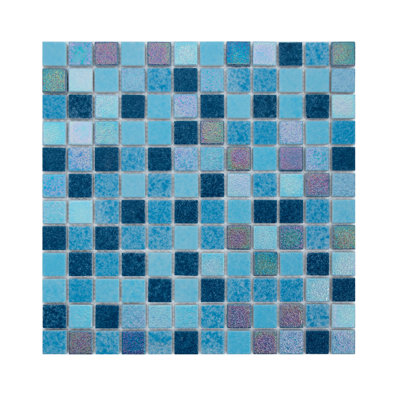 Gaia 0.9" x 0.9" Glass Grid Mosaic Wall & Floor Tile