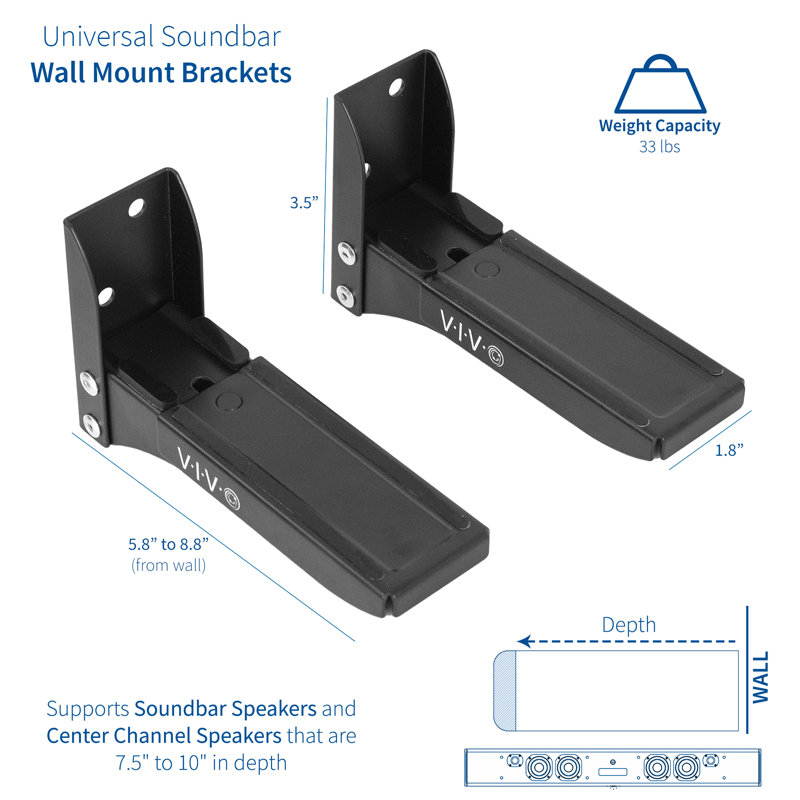 Support mural universel pour haut-parleur Soundbar