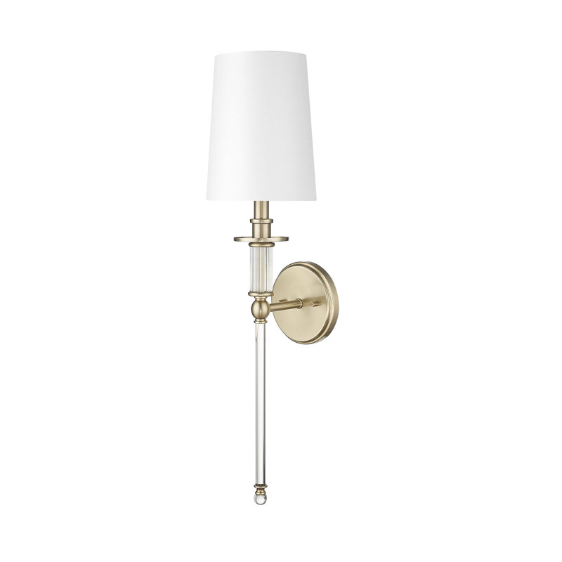 Jeannice 26" Tall 1 - Light Candle Wall Light, Modern Gold