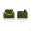 Fauteuil de ferme 36 po, vert olive