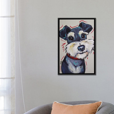 Hippie Hound Studios Schnauzer Whimsical - Mr Foozootie by Hippie Hound Studios - Gallery-Wrapped Canvas Giclée