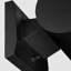 Applique murale cylindrique noire en aluminium Eghil