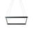 Atria 20-in Integrated LED Pendant Light Square Height Adjustable ETL Certified Chandelier