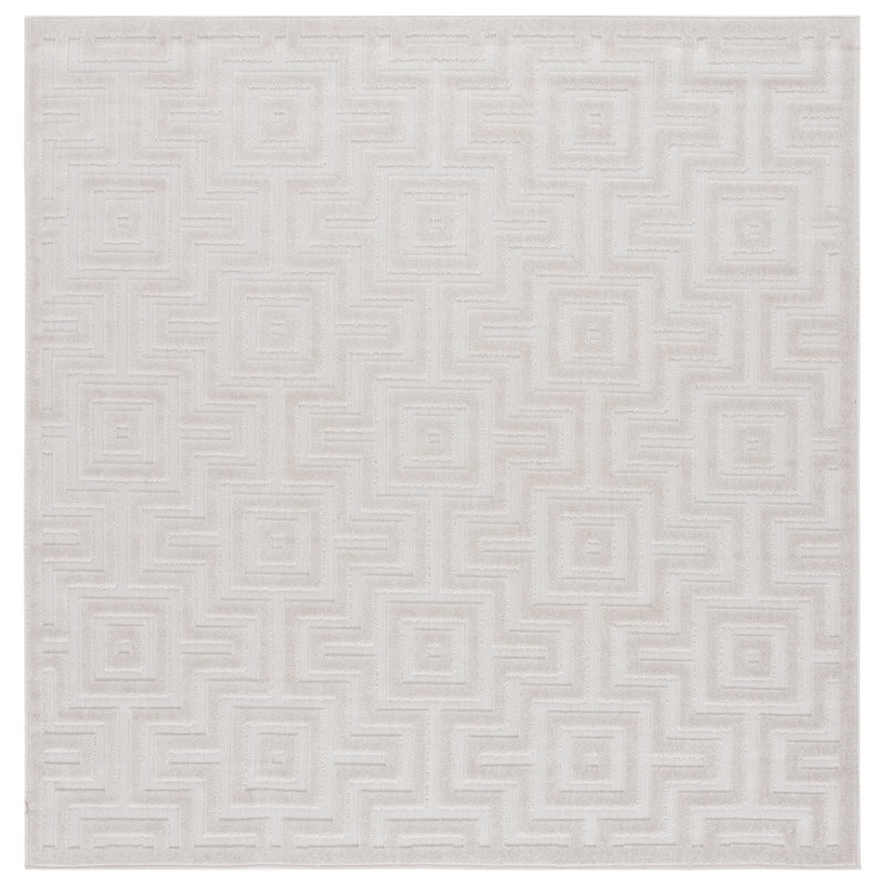 Tapis à motif géométrique Mehjabin Stella, Rond 6 pi 7 po