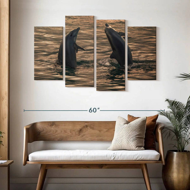 Brampt Dancing Dolphins, 32" H x 52" W