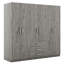 Rangement à 6 portes pour garde-robe de chambre en bois-1786257296
