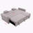 Convertible Sleeper Sofa Bed with Pullout Bed-106633592