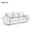Canapé moderne en chenille 3 places avec assise spacieuse et base en bois d'hévéa robuste, parfait pour les salons et les petits espaces-1445249572