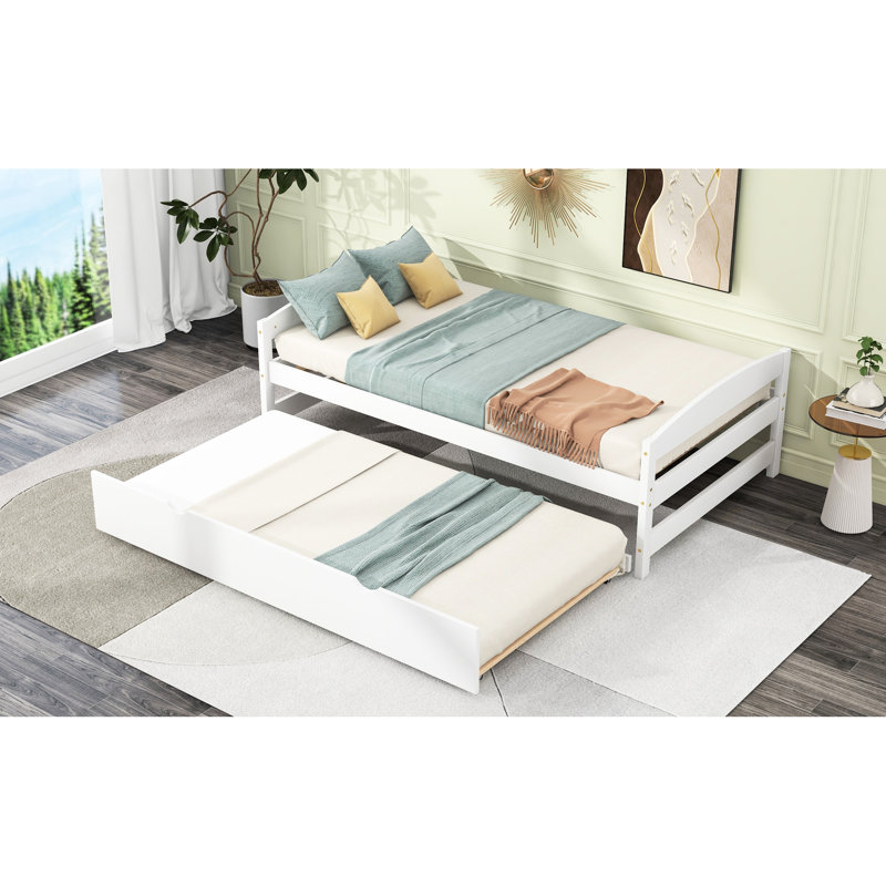 Twin Size Platform Bed with Twin Size Trundle