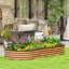 Lit de jardin surélevé, boîte à fleurs galvanisée 5 pi x 3 pi x 1 pi, brun-575339344-545730044
