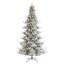Sapin de Noël mince givré pré-éclairé-1861404138