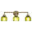 Glausen 3 - Light Black Wall Sconces Bathroom Vanity Lights With Tulip Green Glass Shade-208698088-208698091