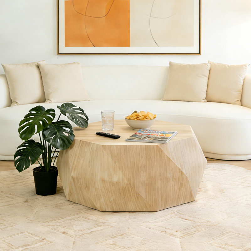 Table basse à roulettes 37,4 po Modern Farmhouse