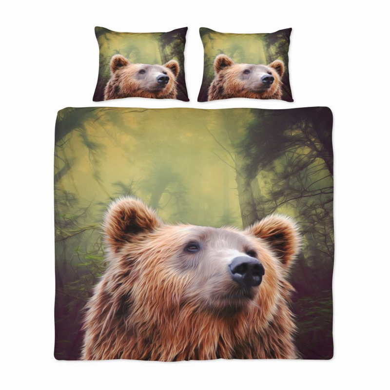  Ensemble de housse de couette ours, Housse de couette pour très grand lit et 2 très 