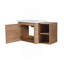 Meuble-lavabo mural 36 po avec lavabo en céramique blanche et tablettes de rangement et 1 porte à fermeture en douceur, emballage KD, contreplaqué