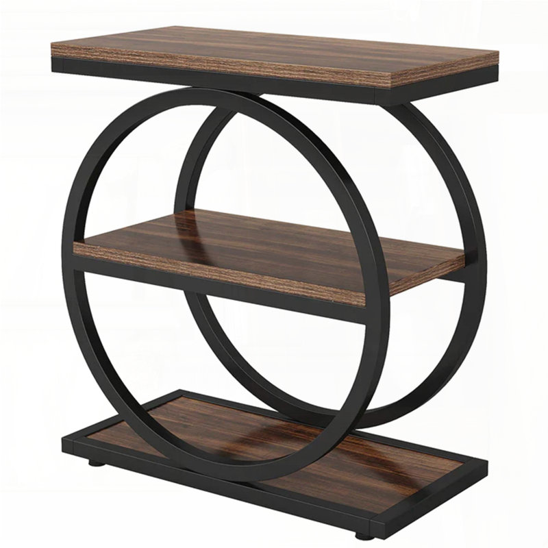 3-Tier Sofa Side Table – Modern Industrial End Table