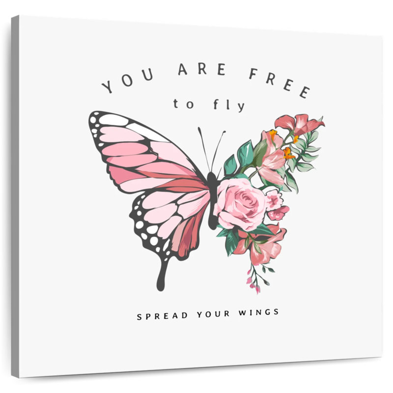 Tergel Free To Fly Typography, 24" H x 24" W