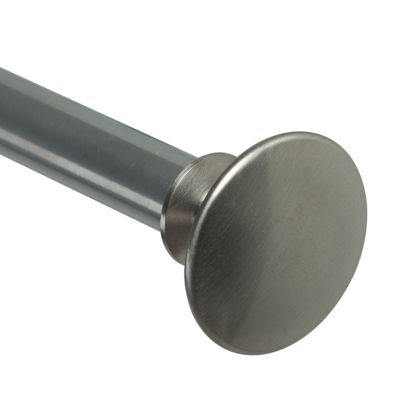 Geraci Adjustable Single Curtain Rod, 2" H x 84" W x 4.5" D