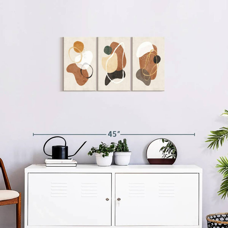 Impression sur toile brune, H 15 po x l 32 po x P 1,25 po