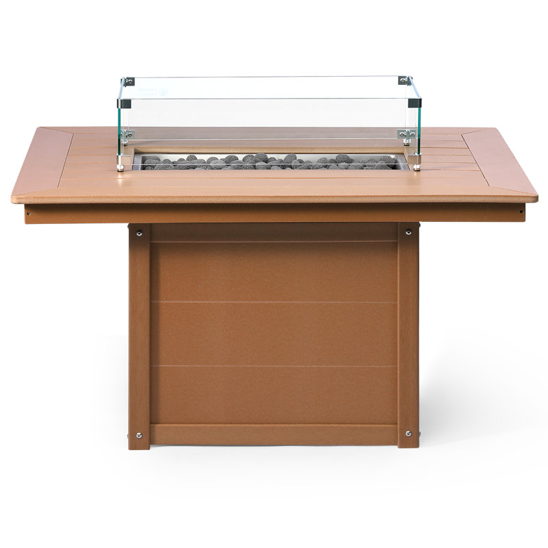 Table de foyer rectangulaire de 34 po x 46 po, 31.5" H x 46" W x 35" D, Brown