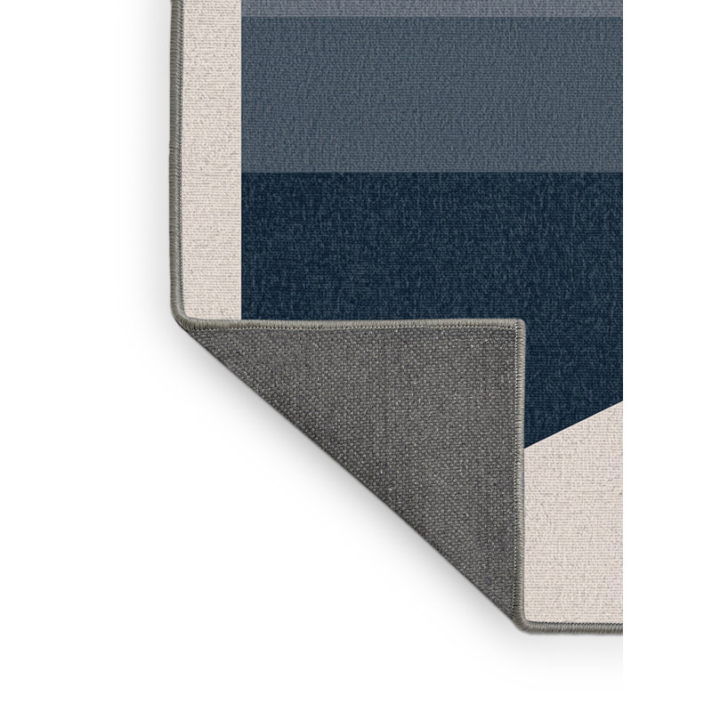 Soft Plush Eudy July 4Th Modern & Contemporary Abstract Area Rug in Gray – Gray Binding, 8x10