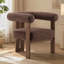 Chaise d'appoint moderne rembourrée avec accoudoirs ronds-24380919