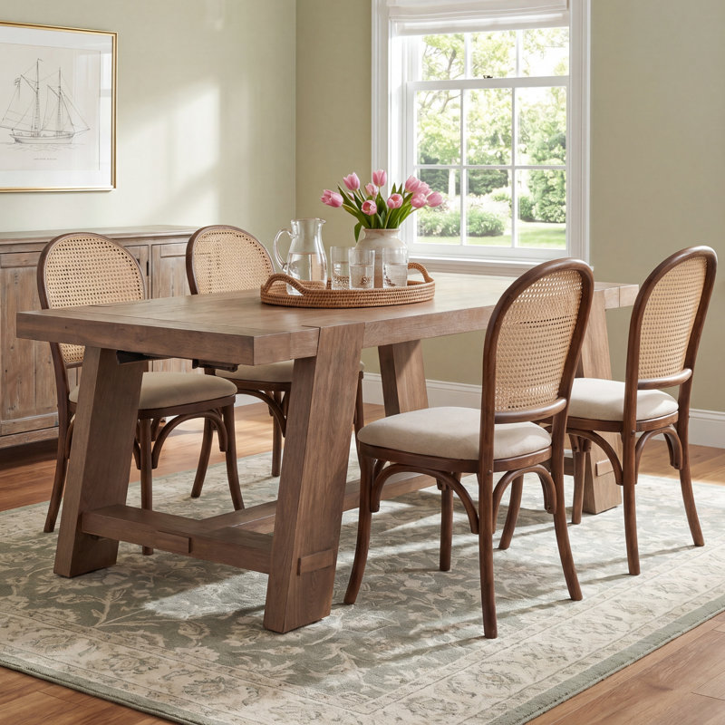 Danzell Extendable Oak Solid Wood Dining Table