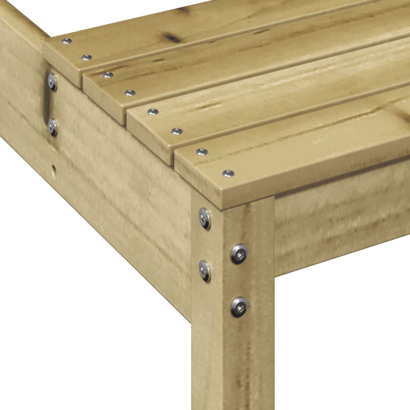 Coshocton Rectangular Outdoor Picnic Table , 110cm cm W 134cm cm D, Brown
