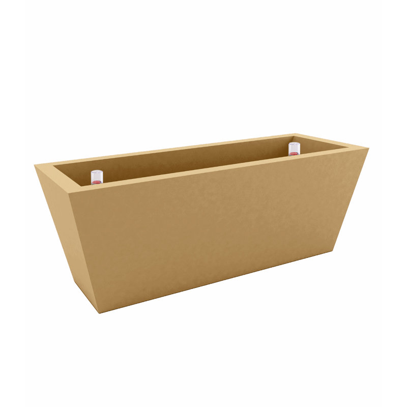 Conic Resin Planter Box, 15.75" H x 39.25" W x 15.75" D, Steel