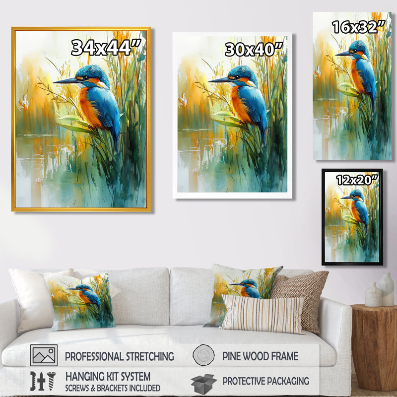 Lawrence - animaux, art mural, salon, H 20 po x l 12 po, Wrapped Canvas, Does Not Apply